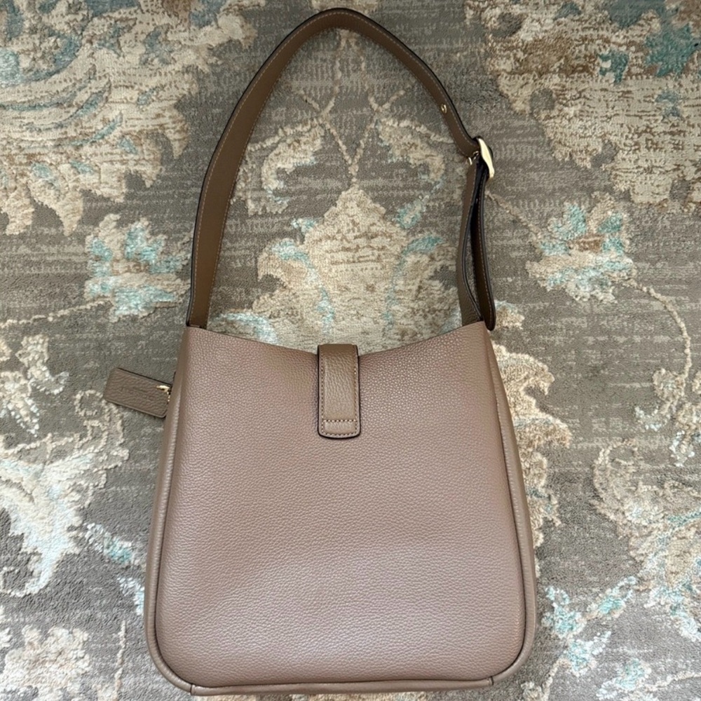 COACH Hadley Convertible Shoulder/Crossbody in Dark Stone with Gold Hardware - Picture 2 of 9
